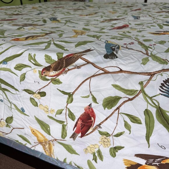 Pottery Barn Bird Duvet Cove Full Queen Spring Sparrow Button Closure :Nature - Picture 12 of 15